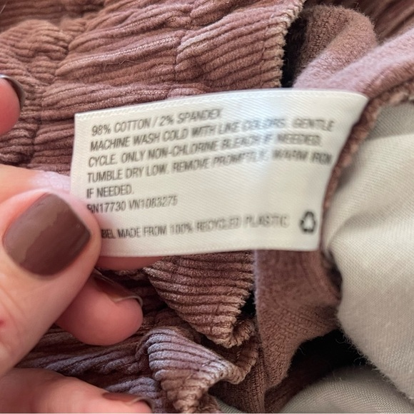 Universal Thread corduroy pants high waisted mauve 2 - Picture 8 of 11